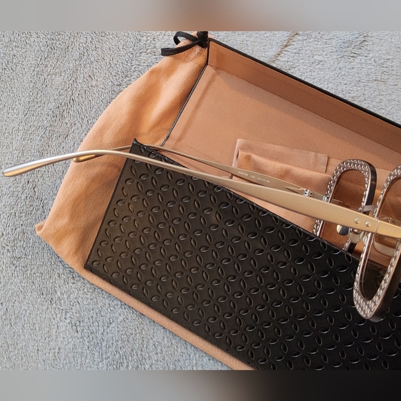 NWOT Alaia Oversized Copper Gold Square Rim Sunglasses - Picture 10 of 16